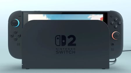 Le visuel montre la Nintendo Switch 2 dans la nouvelle station d'accueil.