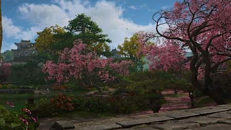 Die Gärten von Osaka Castle sind aber bereits fertig