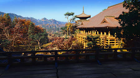Die Terasse des Kiyomizu-dera ist auch im Spiel zu finden