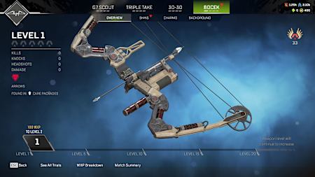 Bocek Compound Bow weapon Apex Legends.