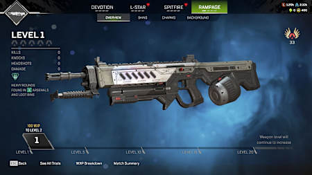 Rampage LMG weapon in Apex Legends.