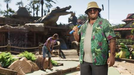 Cal Hampton takes it easy on a mini-golf course in GTA VI.    