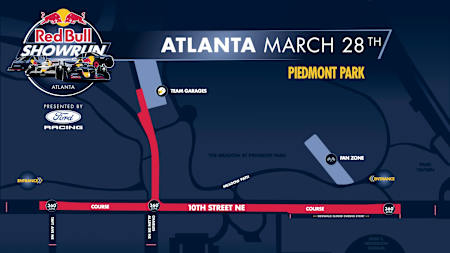 Red Bull Showrun Atlanta Site Map