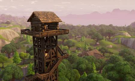 Fortnite Battle Royale tower screenshot.