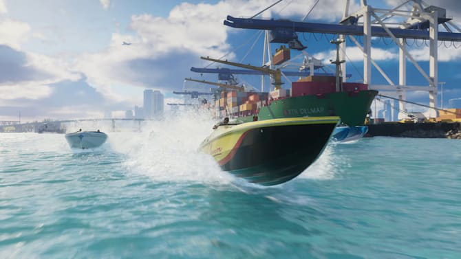 Vice City kıyılarında sürat motoru ile turlamak
