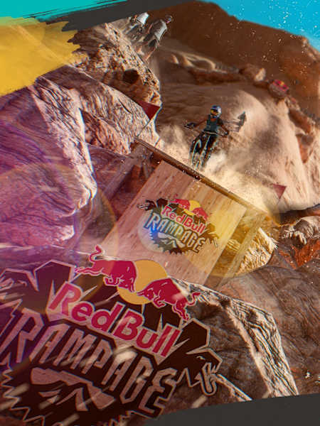 Die Riders heizen auf einem  MTB bei Red Bull Rampage den Berg hinunter. Rider Republic zählt zu den 7 heißesten Sportspielen des Jahres 2021