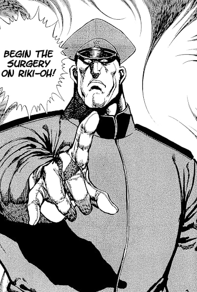 Ein Panel aus dem Manga Riki-Oh