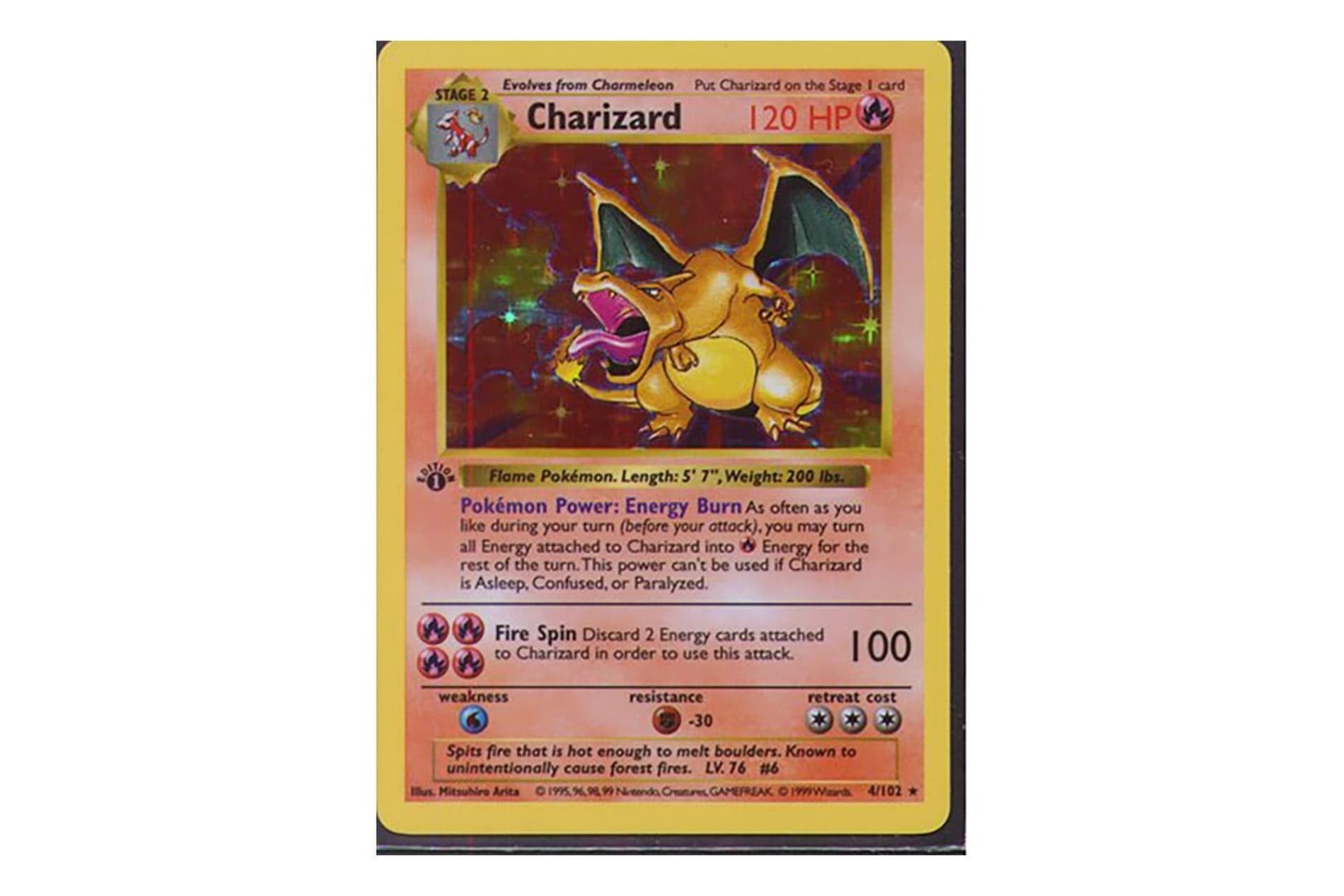 Charizard Base Set Pokémon Trading Card