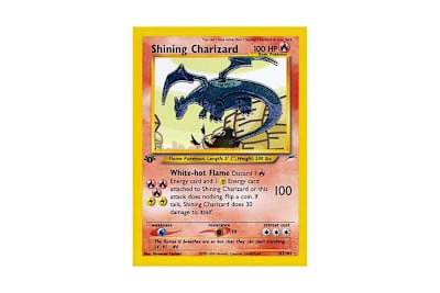 A picture of the Shining Charizard - Neo Destiny Pokémon Trading Card