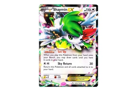 A picture of the Shaymin EX - Roaring Skies Pokémon Trading Card