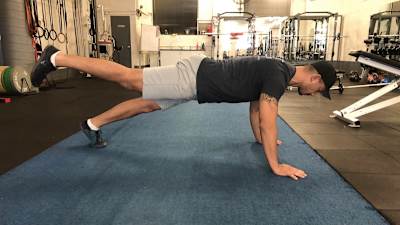 O personal trainer Ben Longley durante o treino.