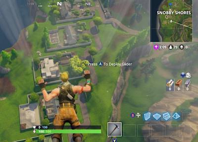 A screenshot from the new Snobby Shores location Fortnite: Battle Royale.