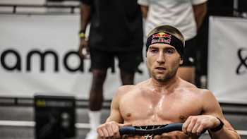 Jake Dearden lors du tournage de la saison 1 de Beyond the Rox (HYROX), à Las Vegas (Nevada, États-Unis), le 31 janvier 2025.