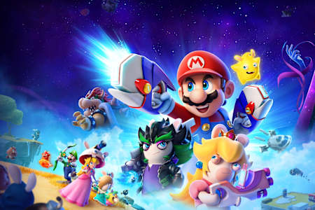 Artwork aus Mario + Rabbids: Sparks of Hope für Nintendo Switch zeigt die Helden des Spiels