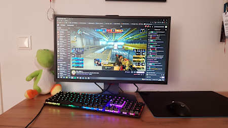 Johannes' Setup wird von Yoshi bewacht