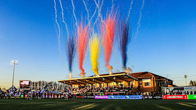 East Stand fireworks display ahead of kick-off