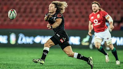 Werner Kok in action against the British & Irish Lions in 2021