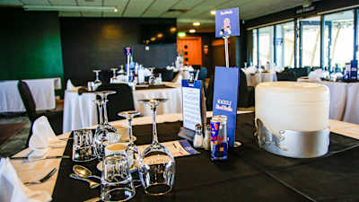 Kingston Park matchday hospitality set up