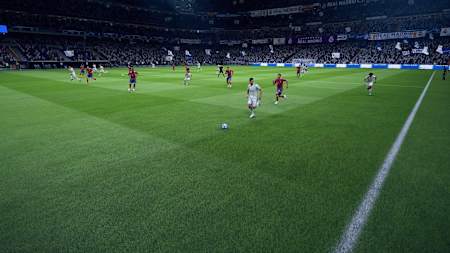 Tap the ball forward and sprint after it