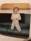 Pro Tekken player Cuddle Core playing PlayStation in her youth.