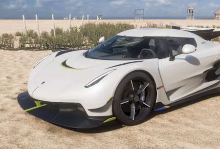 Una captura de pantalla de Forza Horizon 5 muestra el Koenigsegg Jesko