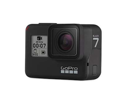 Imagen de la cámara de acción Black GoPro Hero 7.