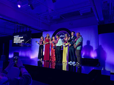 Receiving the 2024 Muhammad Ali Sports Humanitarian Award at the ESPYs 