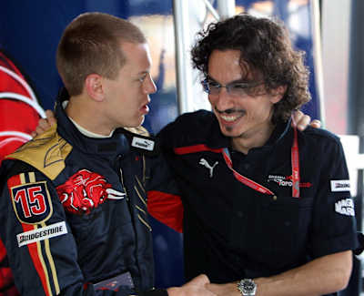Sebastian Vettel et son Ingénieur en Chef de l'époque, chez Toro Rosso - Grand Prix d'Australie de Melbourne - le 13 mars 2008