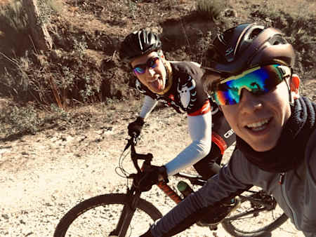 David Salvador training hard for the upcoming season with his friend