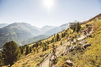 La station de Sölden en Autriche dispose de l'un des meilleurs bike park pour le VTT du monde.