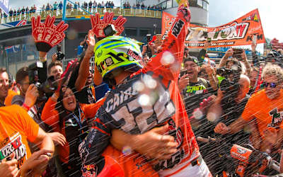 Tony Cairoli wins the 2017 MXGP of the Netherlands in Assen.