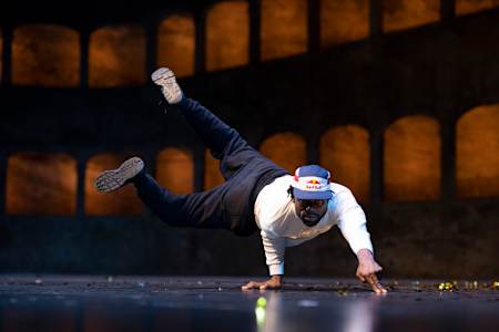 B-Boy Junior performs at the Felsenreitschule in Salzburg, Austria.