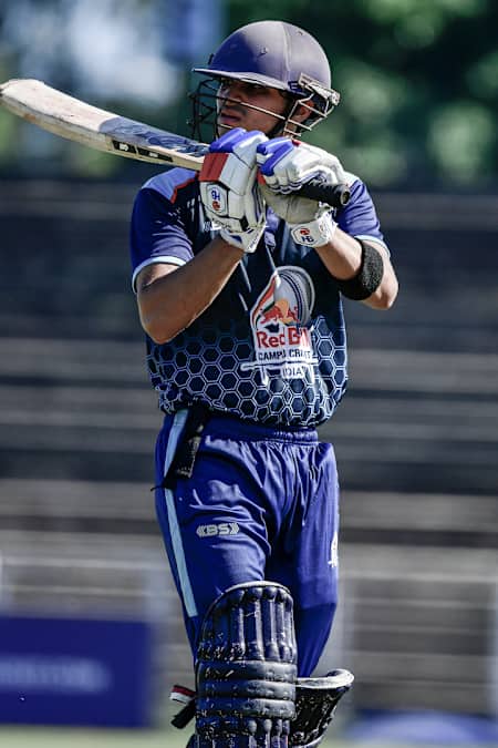 Opening batsman Dhairav Oza at Red Bull Campus Cricket