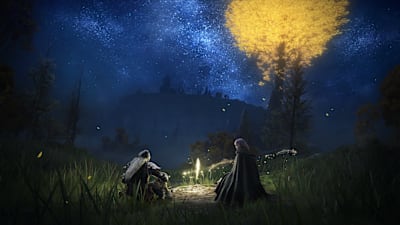 Une image montrant une scène du site de grâce dans le jeu de rôle Elden Ring.