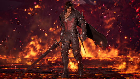 A screenshot of Clive Rosfield from Tekken 8.