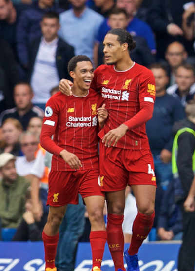 An image of footballers Trent Alexander-Arnold and Virgil van Dijk.