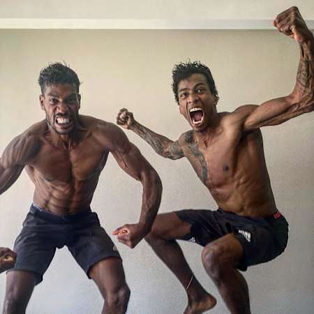 Bassa (à gauche) et Mickaël (à droite) Mawem, les musculatures les plus impressionnantes du circuit.