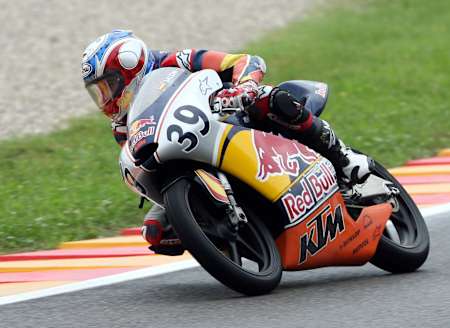 Luis Salom racing in Mugello 2008