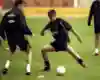Jansen with Frank Lampard during a training session with England