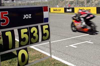 Timing board of Johann Zarco Jerez 2007