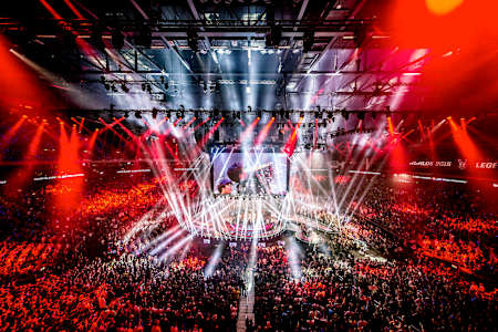 A shot of a live League of Legends event with TK1