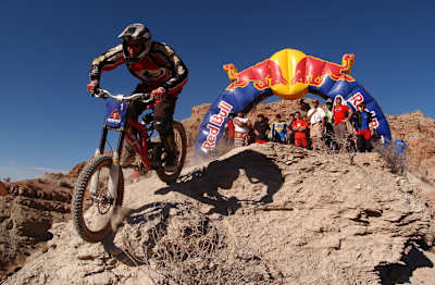 Kris "Kripsy" Baughman drops in for the very first run at Red Bull Rampage in 2001.