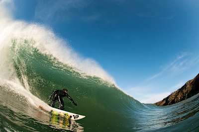 Professional surfer, Jobe Harriss at Bossiney, Cornwall