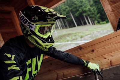 Eddie Masters seen in the start gate at Val di Sole.
