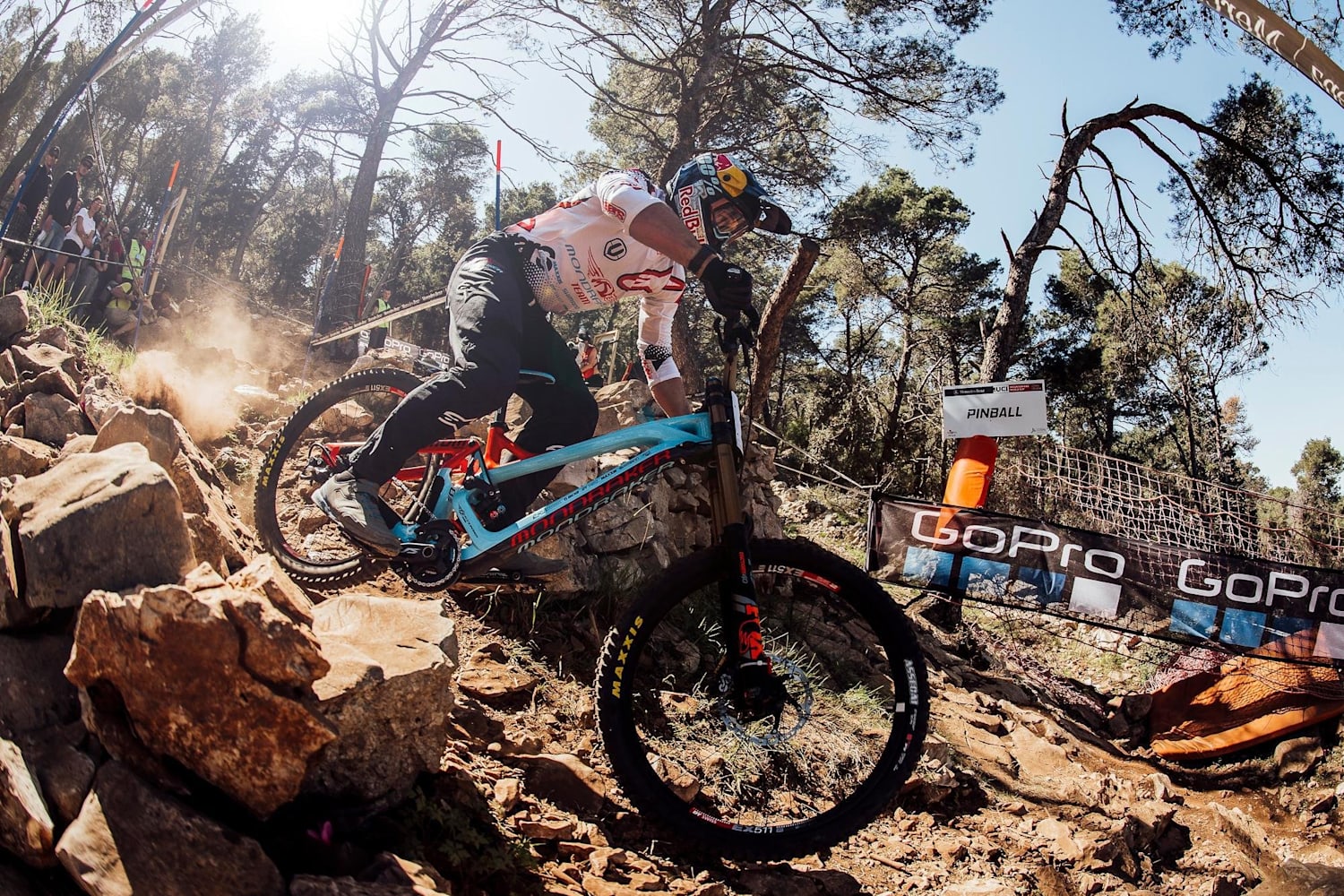 cop downhill biking