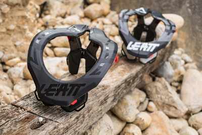 Leatt 3.5 neck brace 2018 on display.