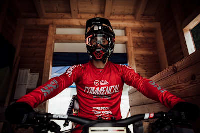 Amaury Pierron composes himself in the start hut at Val di Sole, Italy.