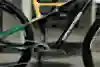 Close up of rear shock on Henrique Avancini's bike