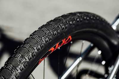 Rims and tyres seen on Nino Schurter's bike.