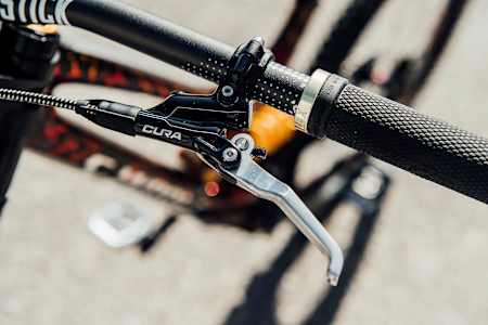 Loïc Bruni bike check brake detail.